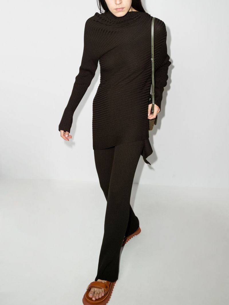 Draped High Neck Sweater