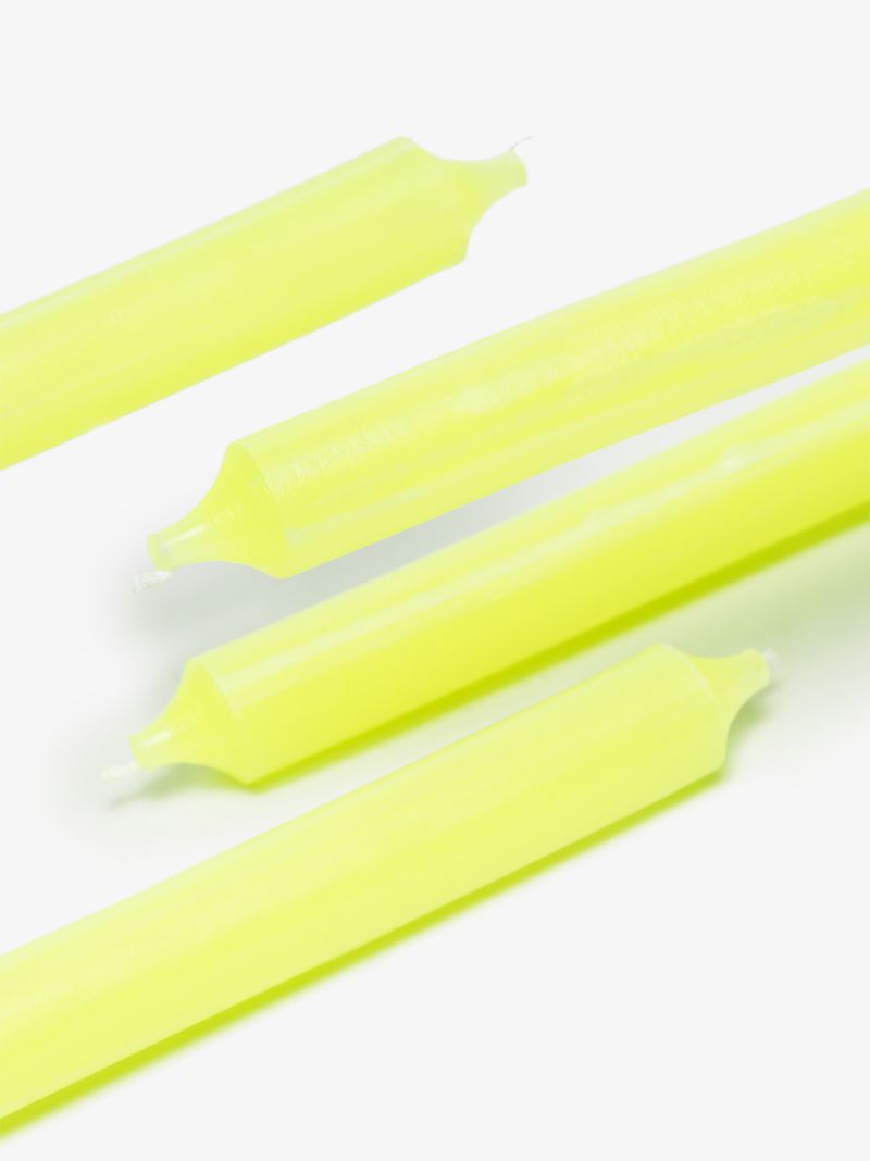 Yellow Twist Fluo Candle Set