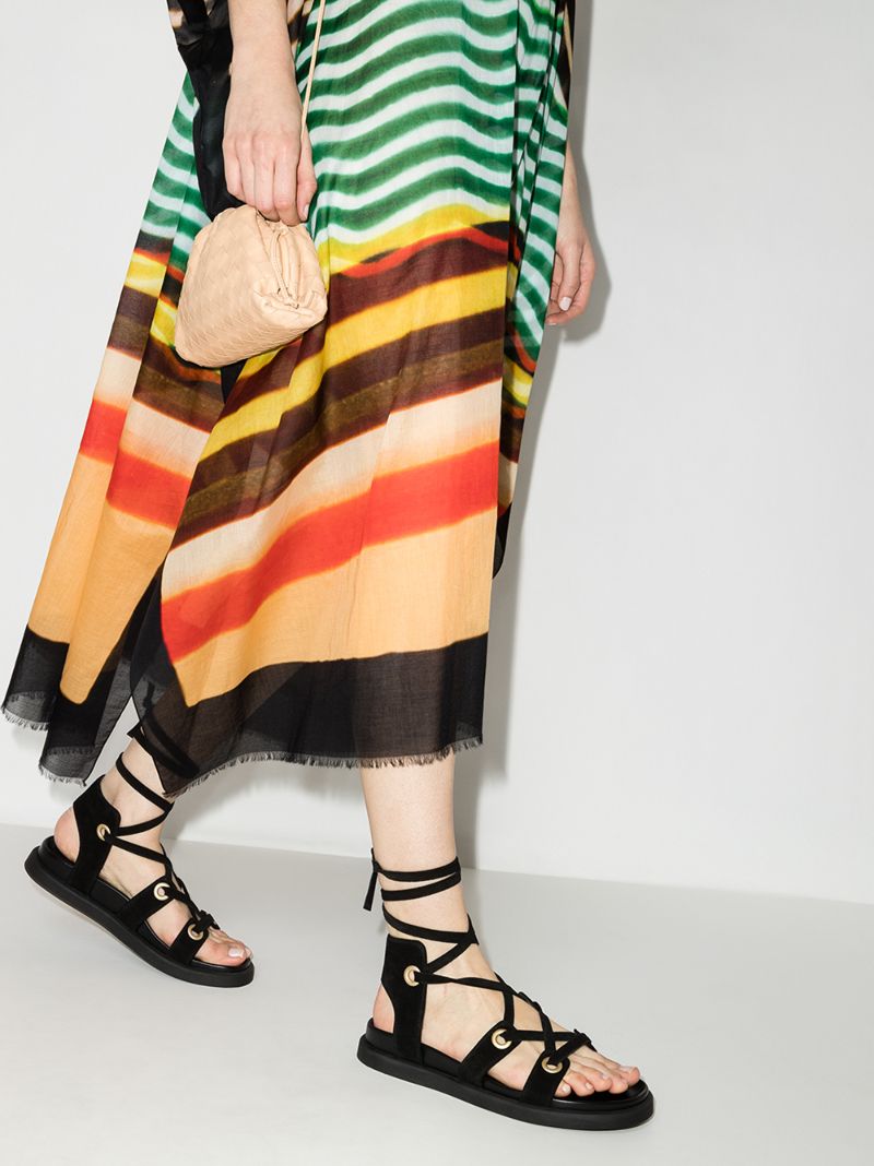 Black Ibiza Suede Sandals