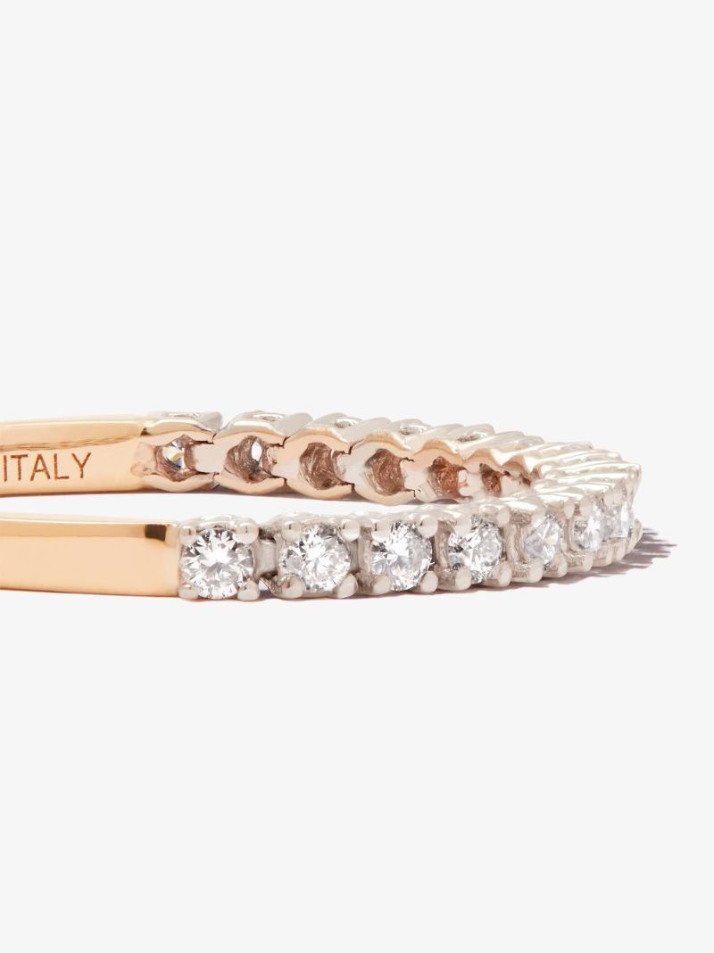 18k Yellow Gold 1987 Tennis Diamond Ring