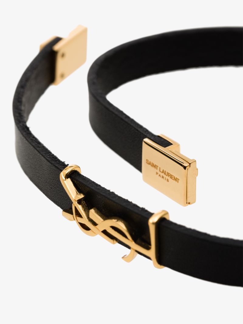Black Opyum Wrap Leather Bracelet