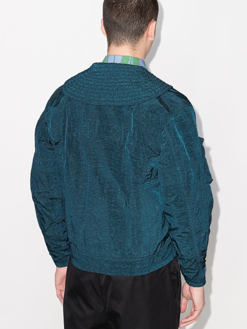 Crinkled Bomber Jacket