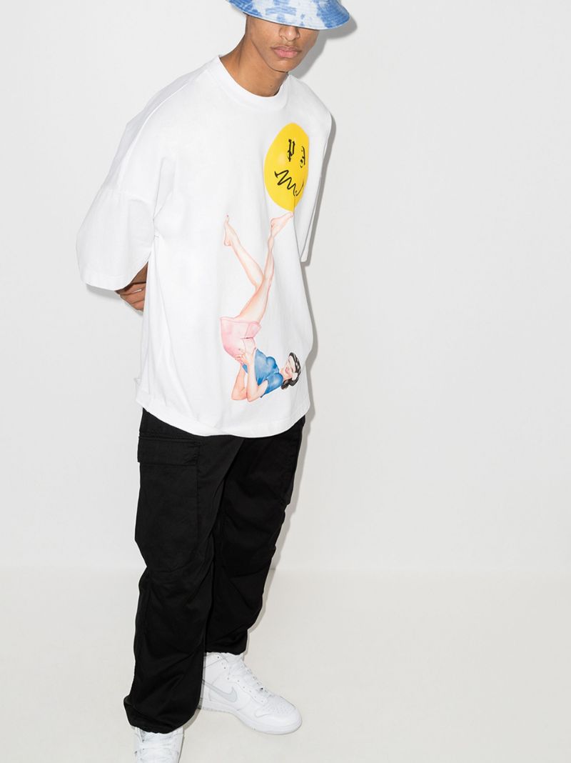 Juggler Pin-up Print T-shirt