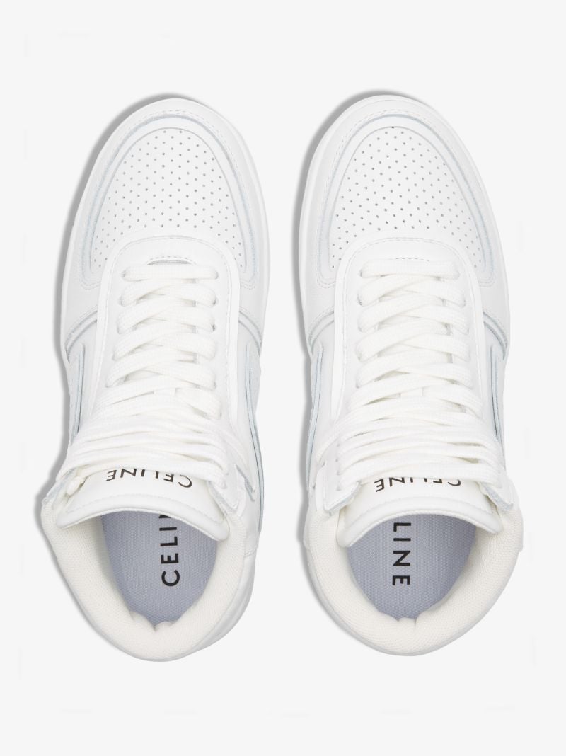 White Z Leather High Top Sneakers