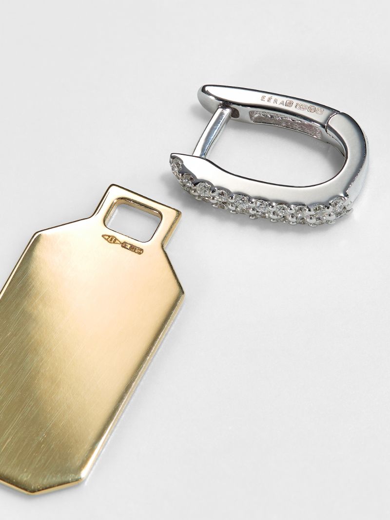 18k Yellow Gold Small Tokyo Diamond Earring