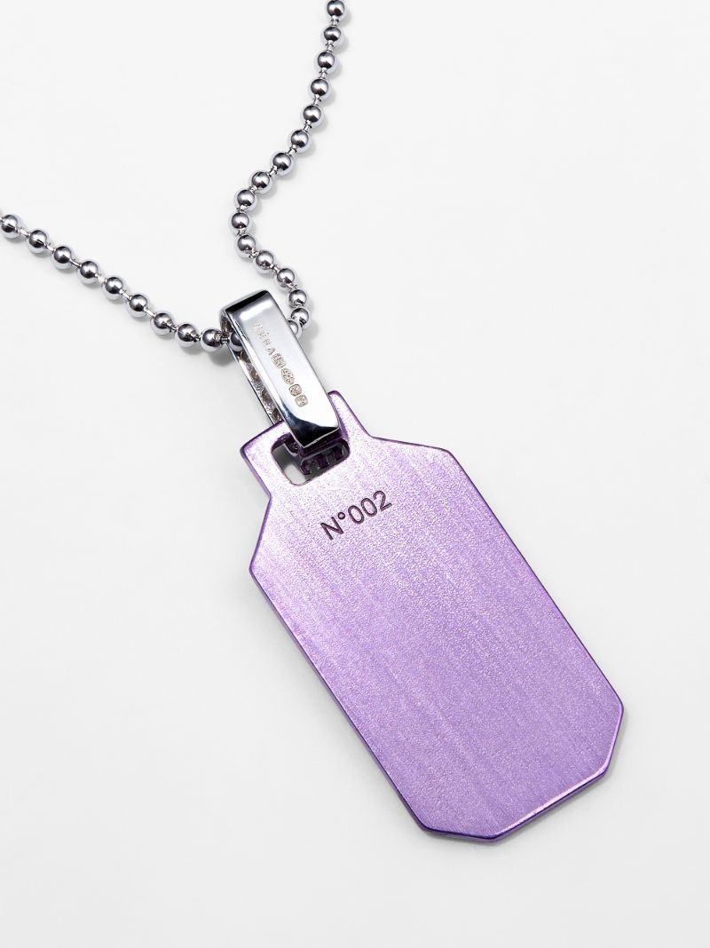 18k White Gold and Purple Small Tokyo Diamond Necklace