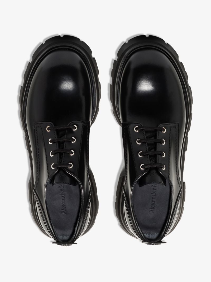 Black Wander Chunky Leather Brogues