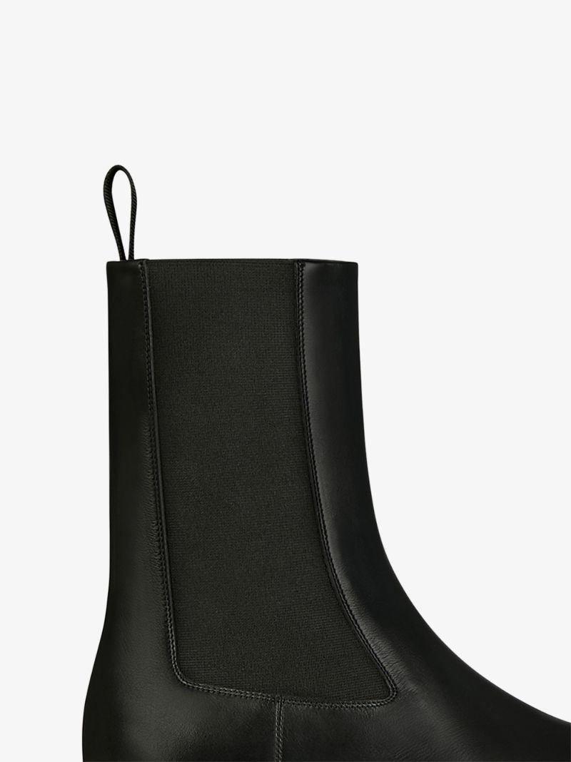 Black Leather Chelsea Boots