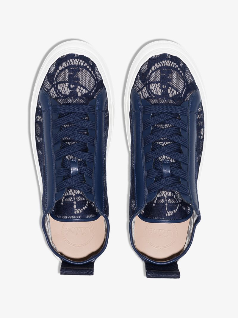 Blue Lauren Lace Sneakers