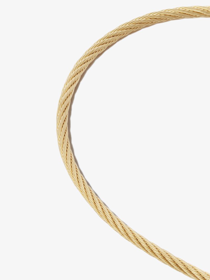 18k Yellow Gold Le 9g Polished Diamond Cable Bracelet