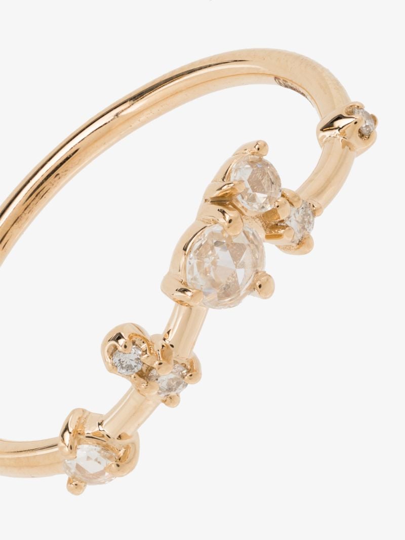 14k Yellow Gold Triangle Diamond Ring