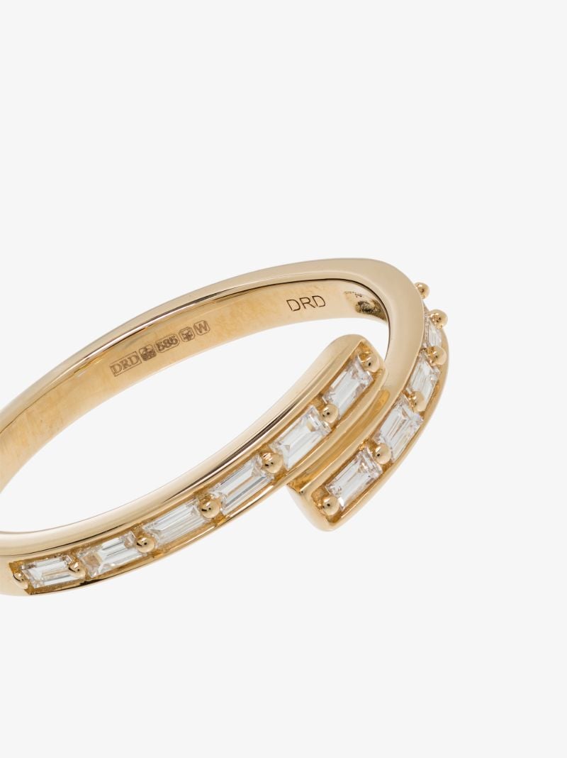14k Yellow Gold Sadie Pearl Diamond Bypass Ring