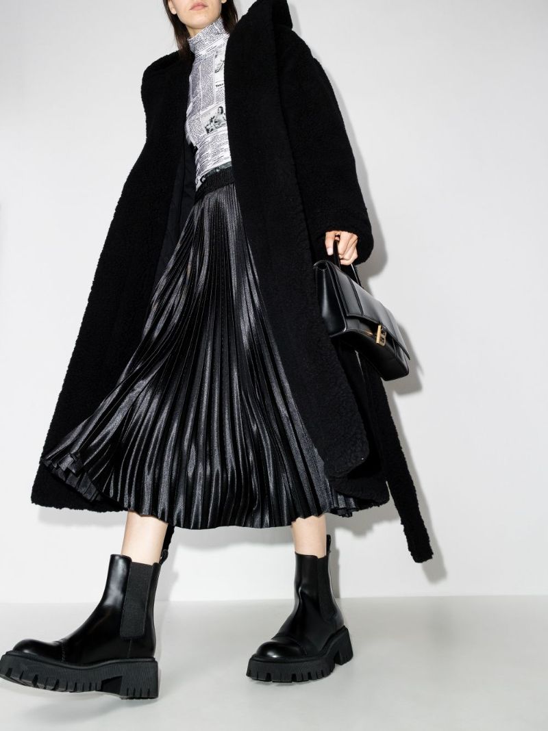 Pleated Midi Skirt