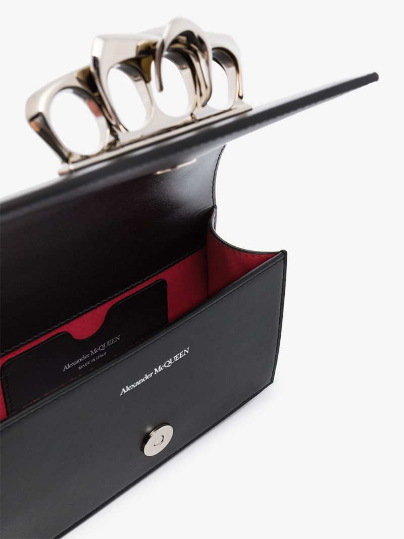 Black Sculptural Mini Leather Shoulder Bag