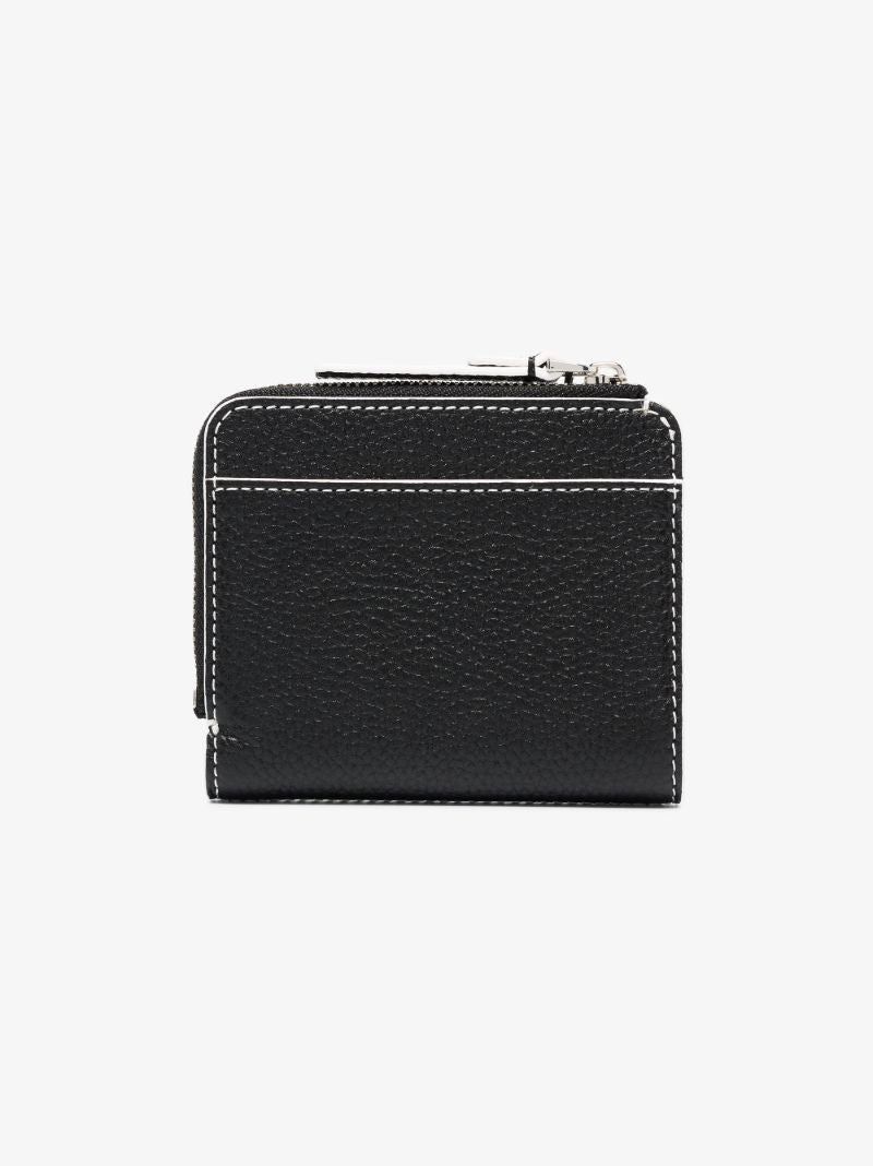 Compact Zip Mini Leather Wallet