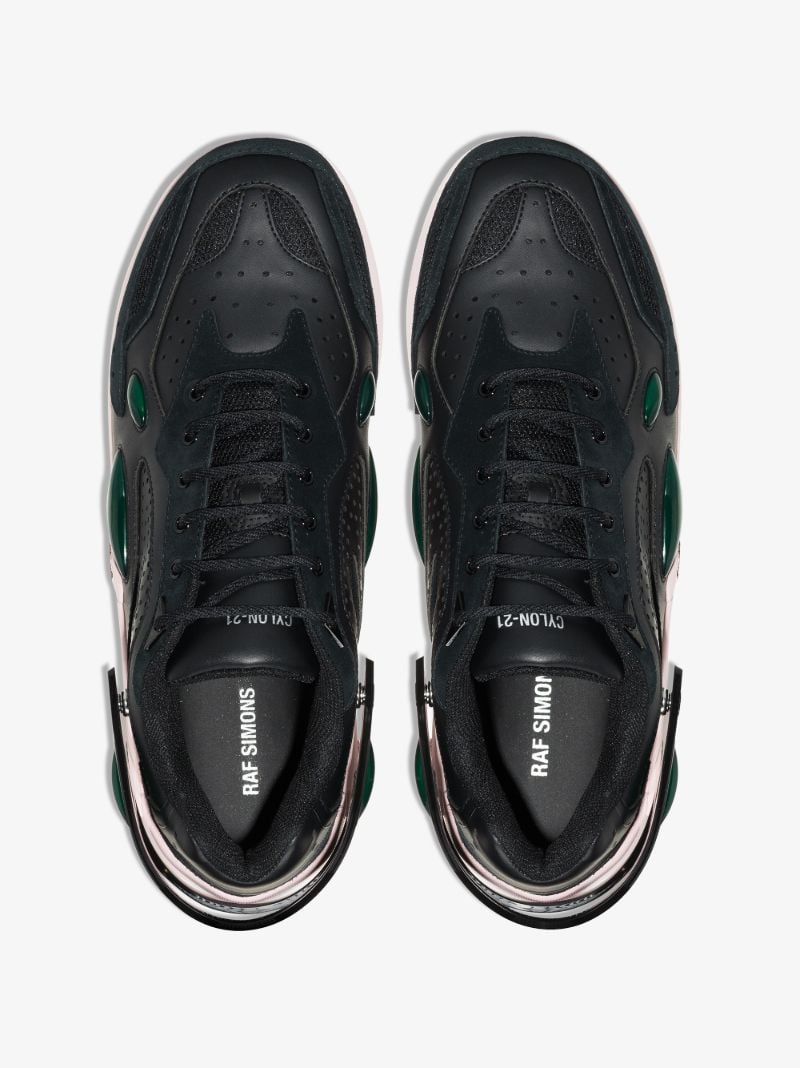 Black Cyclon-21 Leather Sneakers