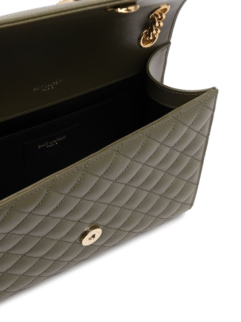 Slp Envelope Med Lthr Gld Hw Shldr Bag