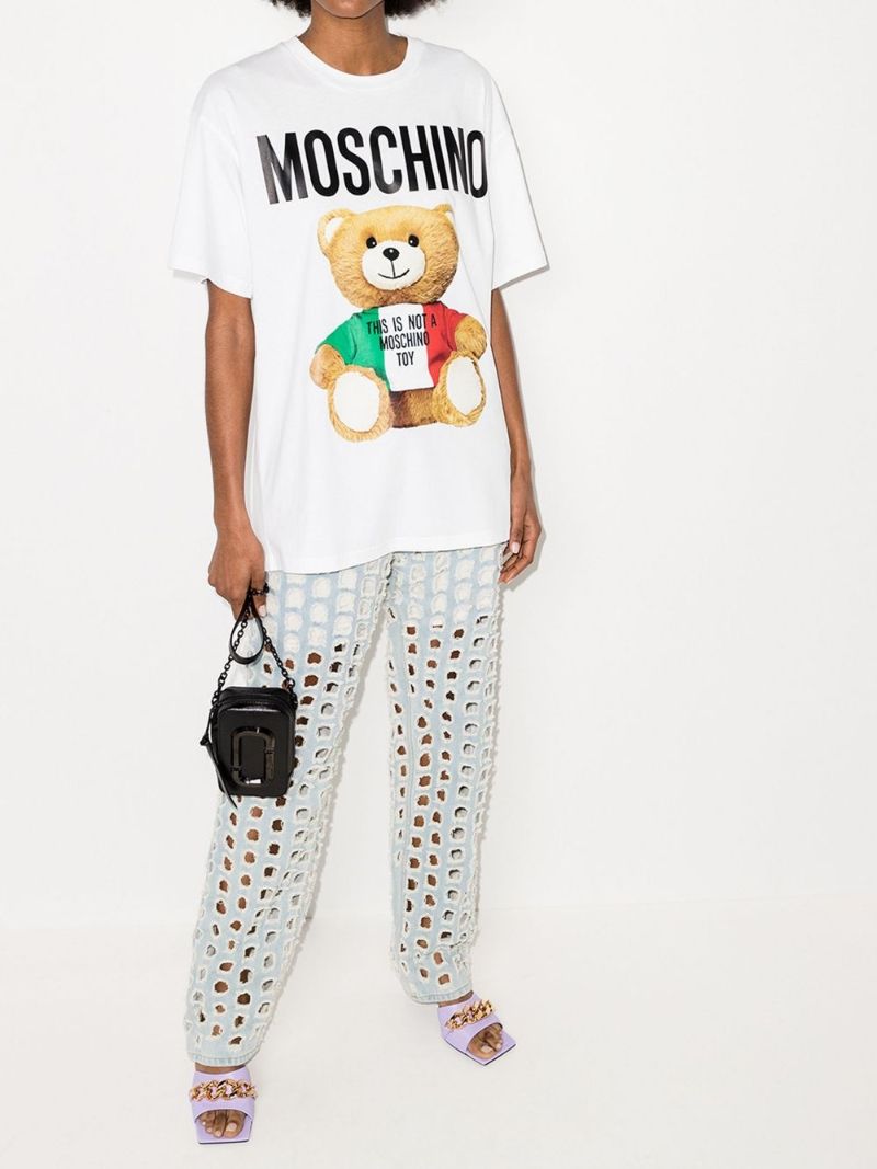 Teddy Bear Print Oversized T-shirt