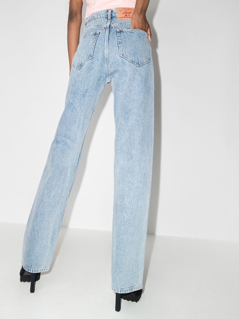 Crystal Embellished High-rise Jeans