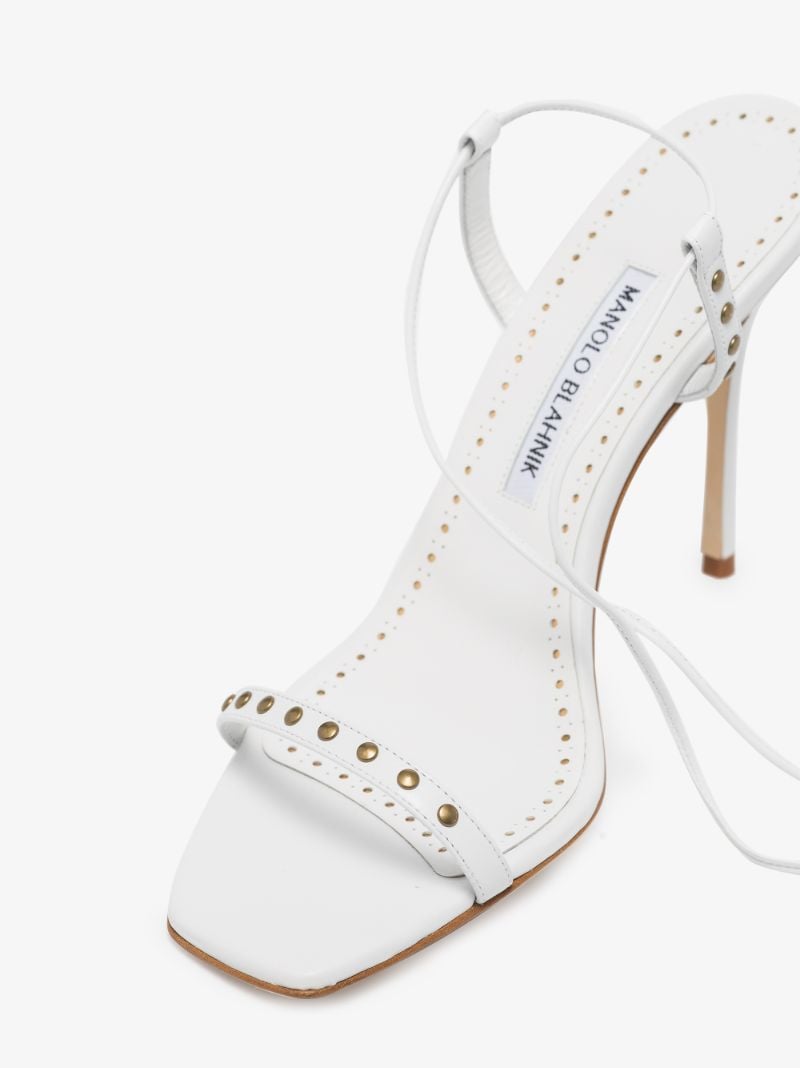 White Morata 105 Leather Sandals