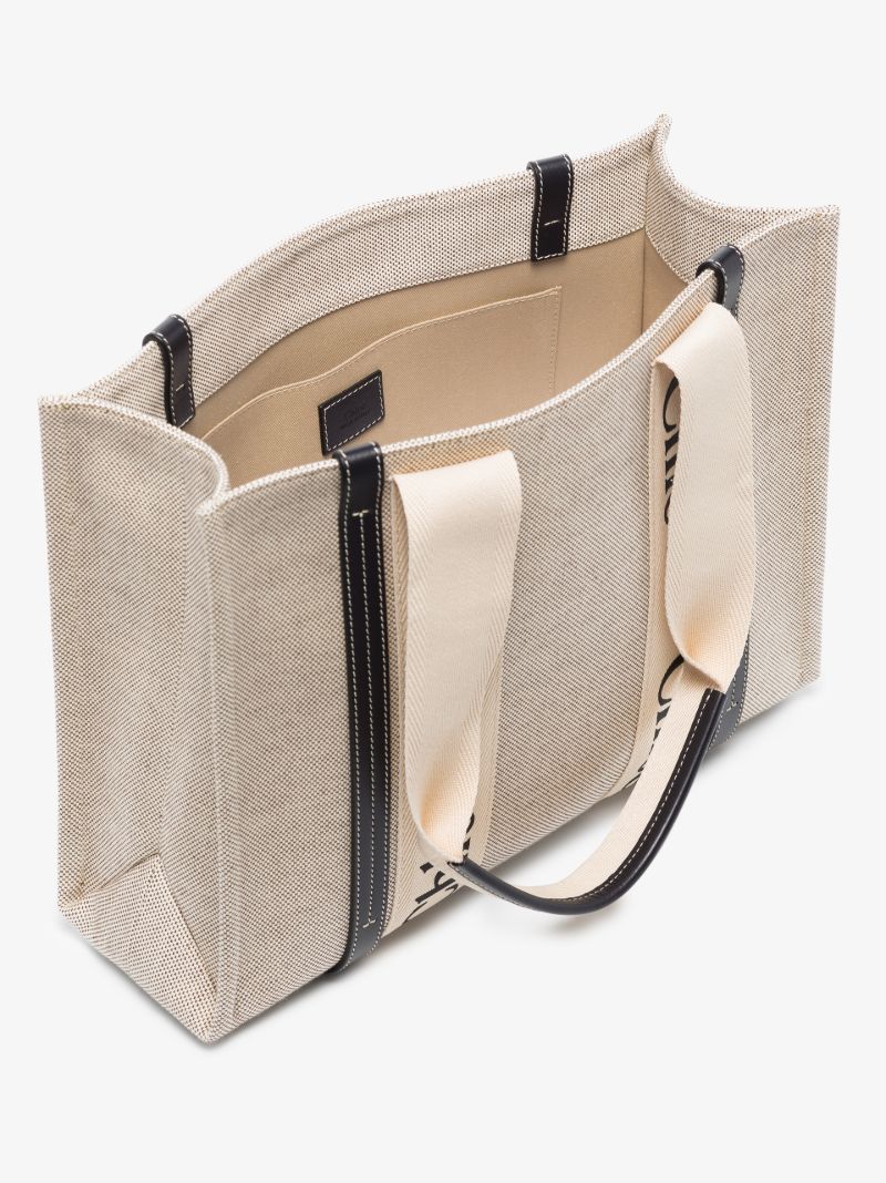 Neutral Woody Medium Canvas Tote Bag