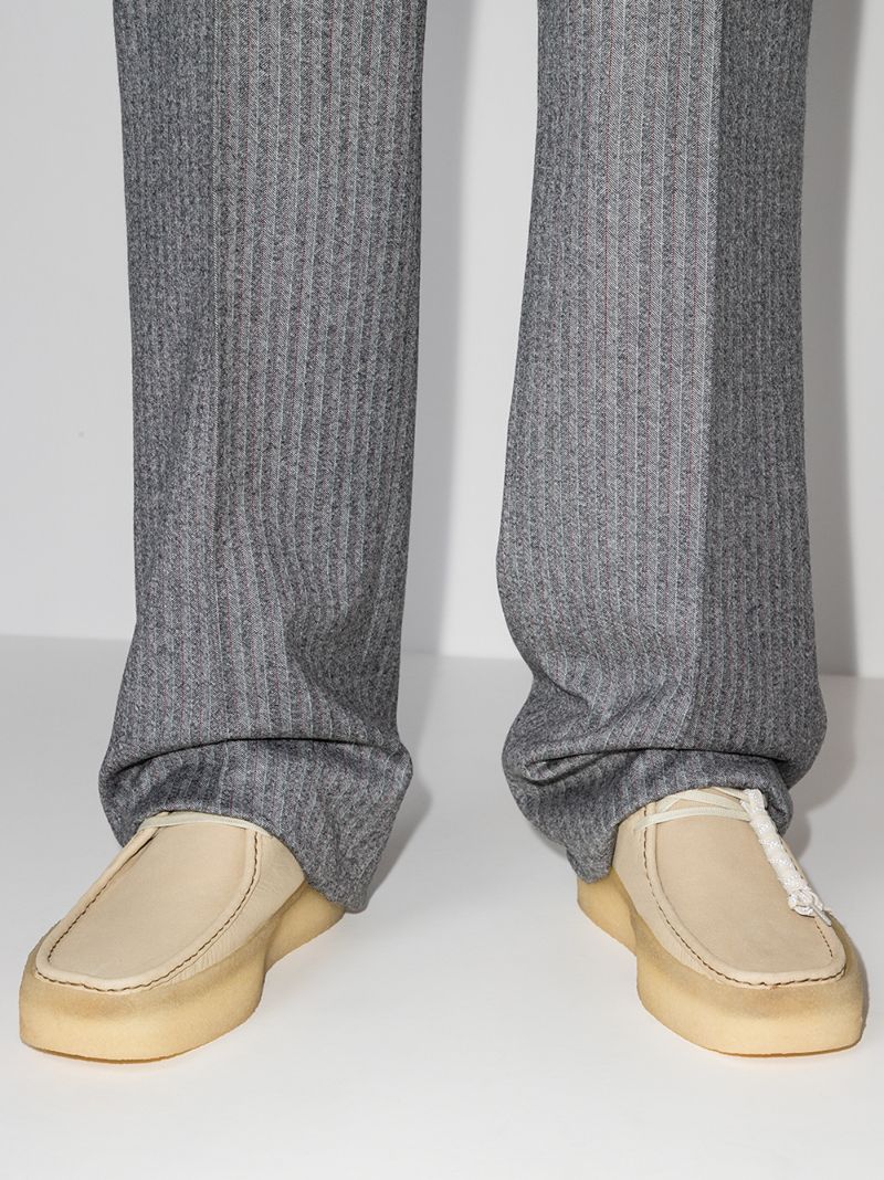 Beige Wallabee Cup Nubuck Shoes