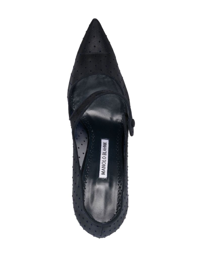 Blue Hangisi 105 Slingback Satin Pumps