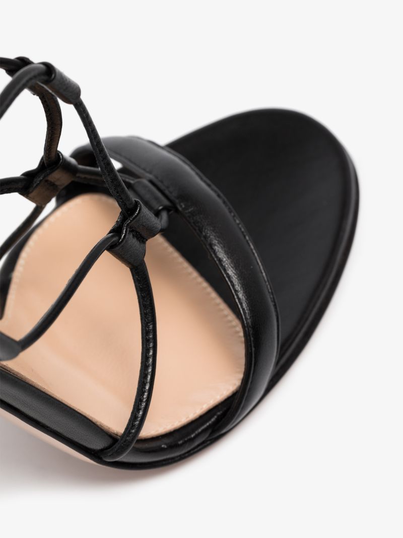 Black Giza 105 Leather Sandals