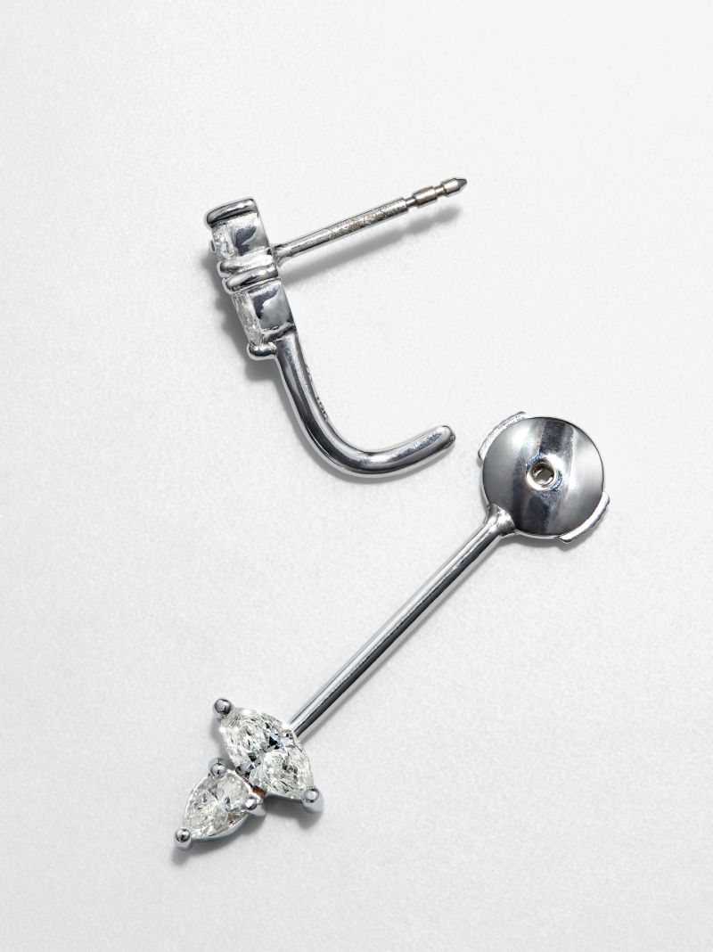 18k White Gold Petite Allora Diamond Earring