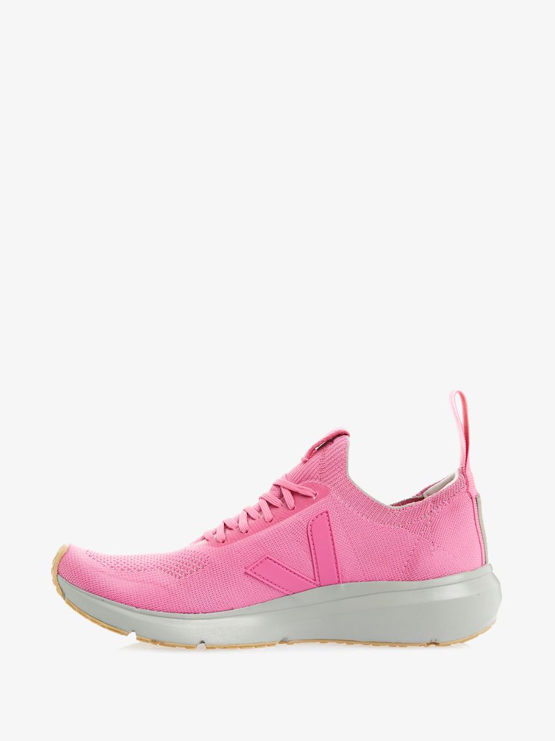 X Veja Pink V-knit Sneakers
