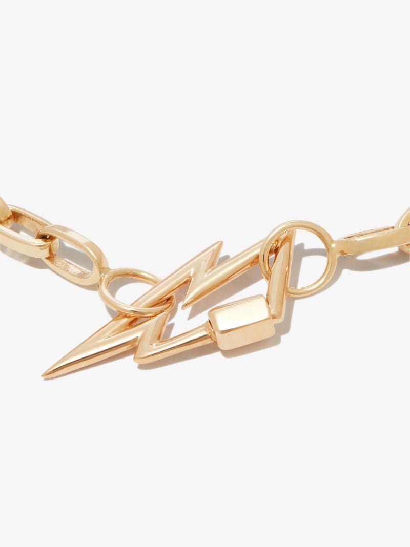 14k Yellow Gold Bolt Lock Charm