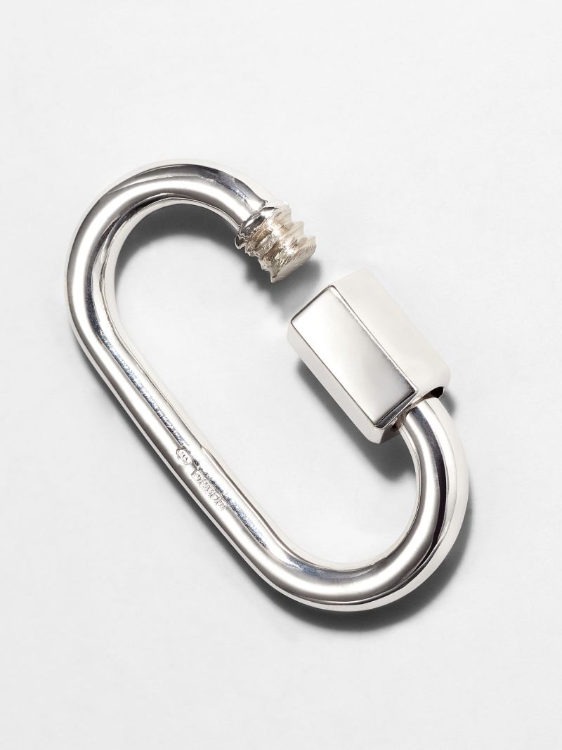 14k White Gold Medium Lock Charm