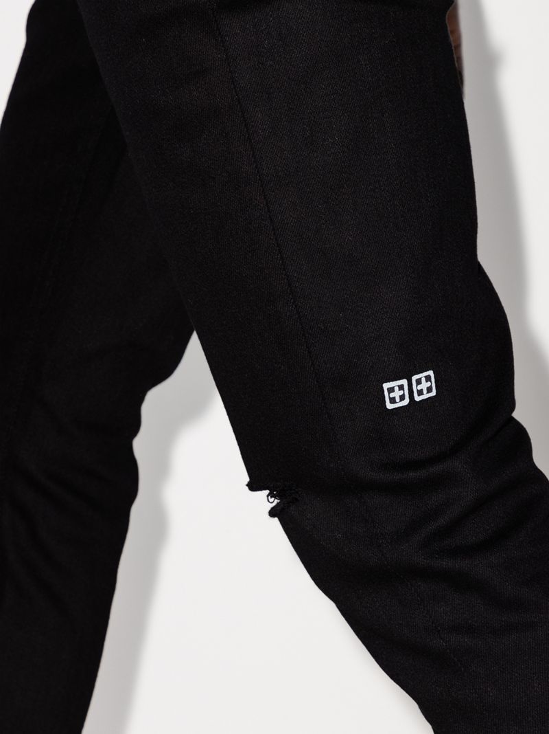 Black Van Winkle Ace Slice Skinny Jeans
