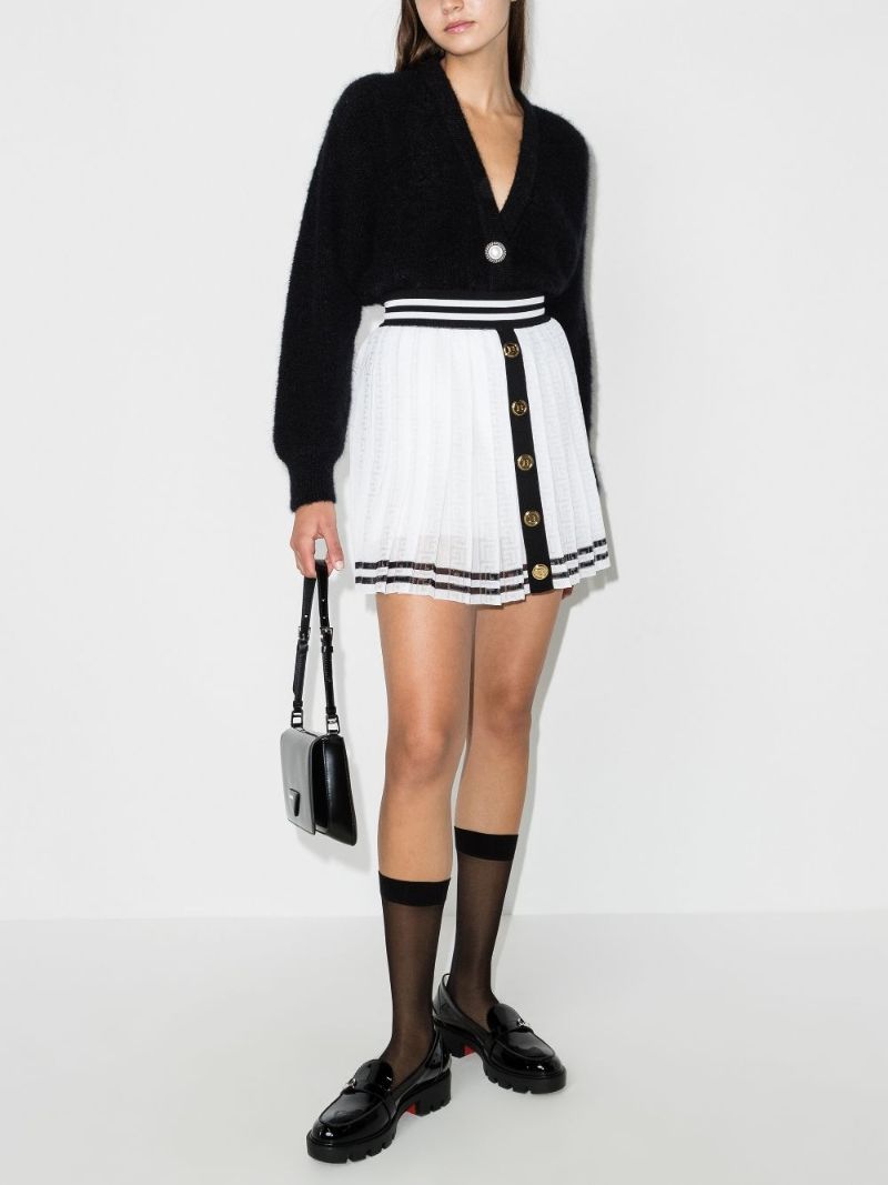 High Waist Pleated Mini Skirt