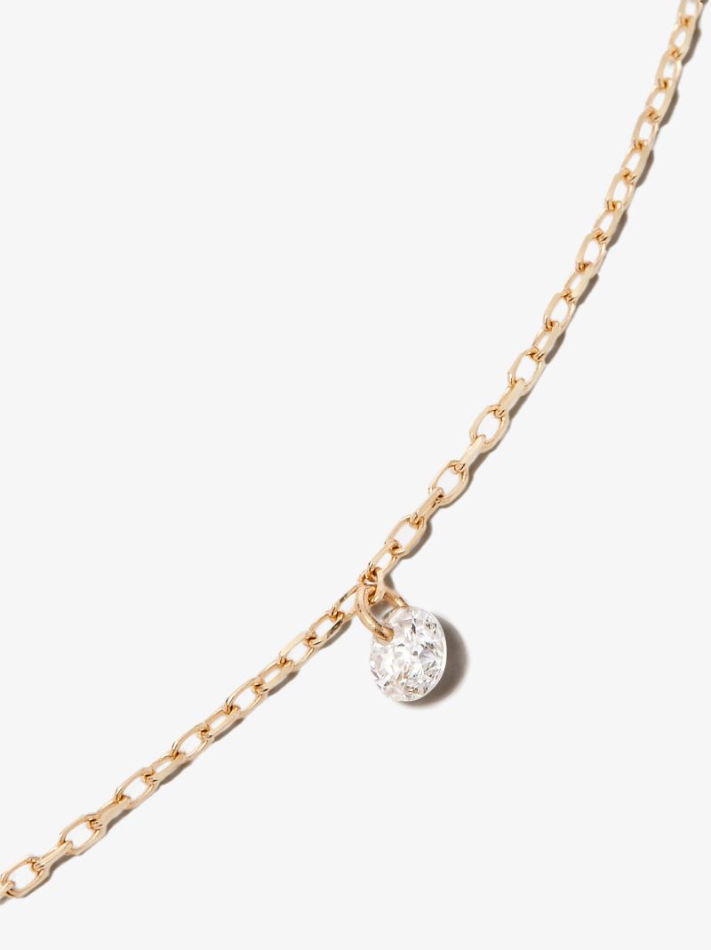 18k Yellow Gold Cross Diamond Necklace