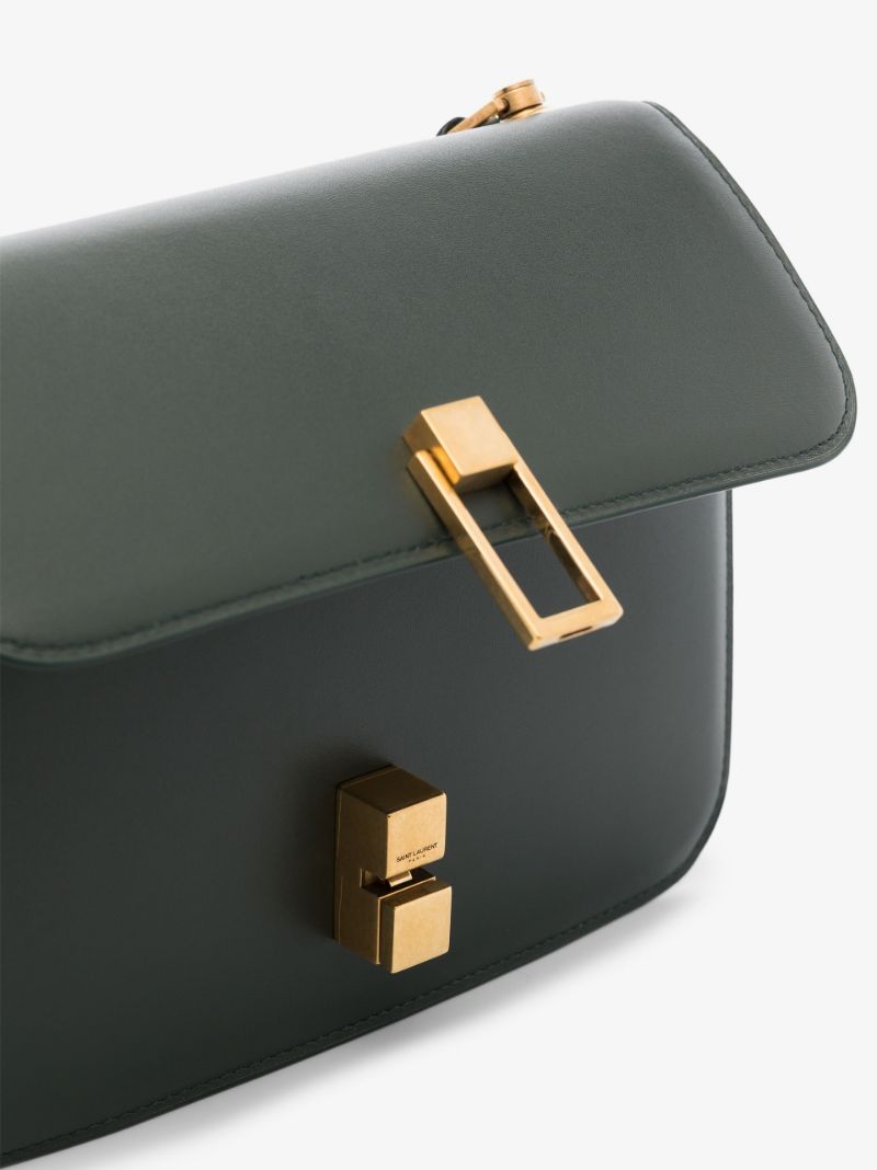 Green CarrÃ_x0083_© Leather Shoulder Bag