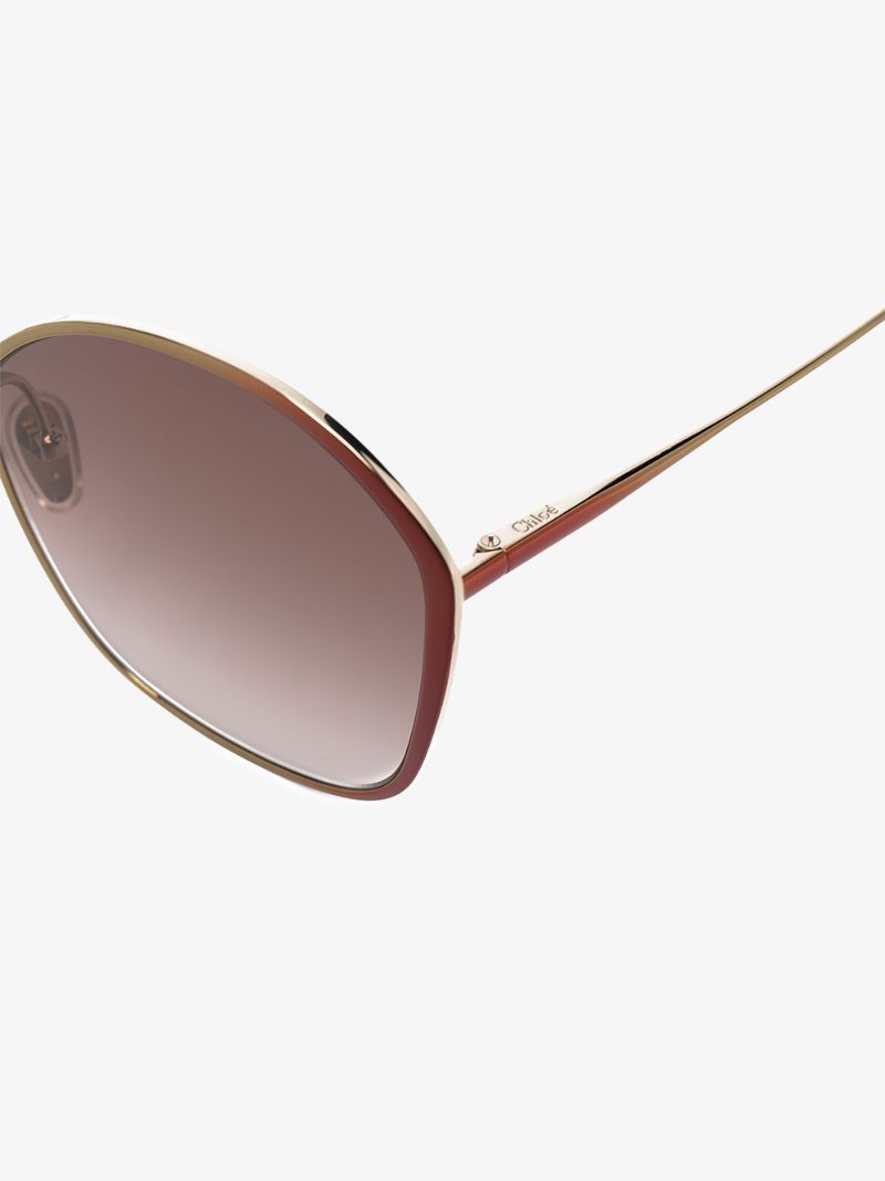 Brown Irene Oversized Square Sunglasses