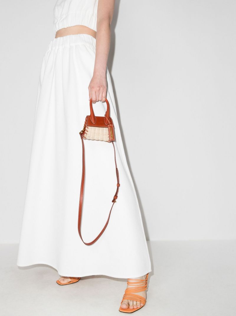 Neutral Le Chiquito Raffia Mini Bag