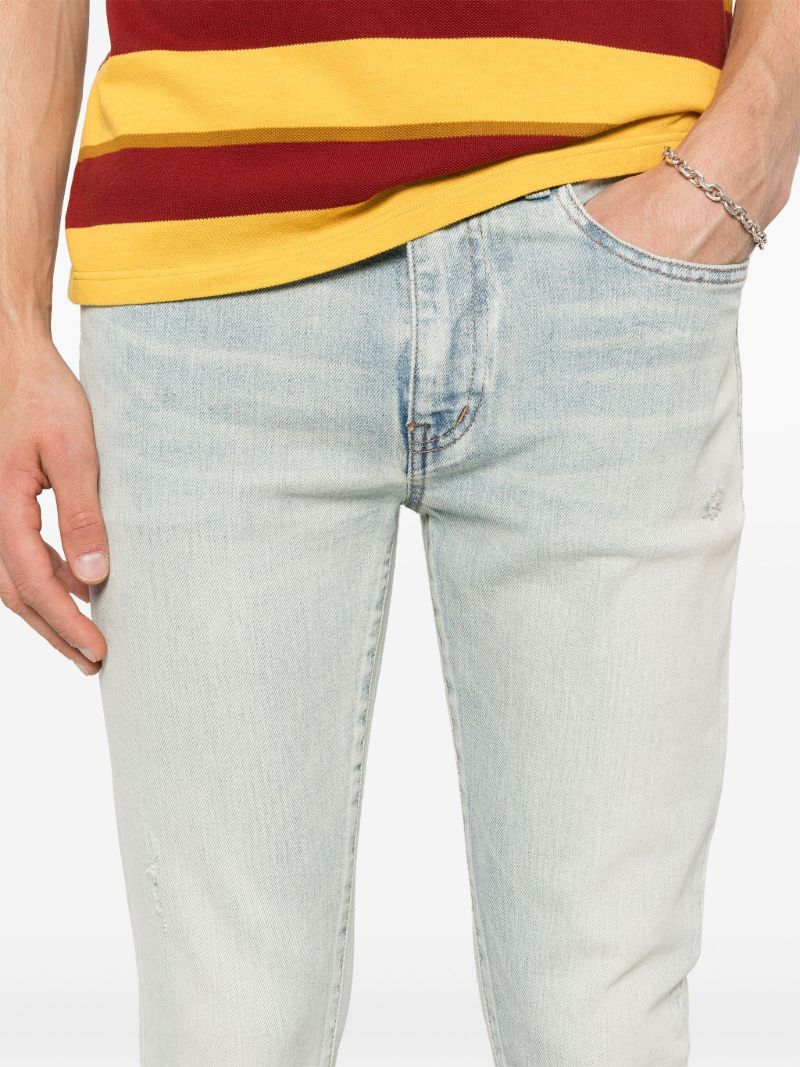 Blue Distressed Skinny Jeans