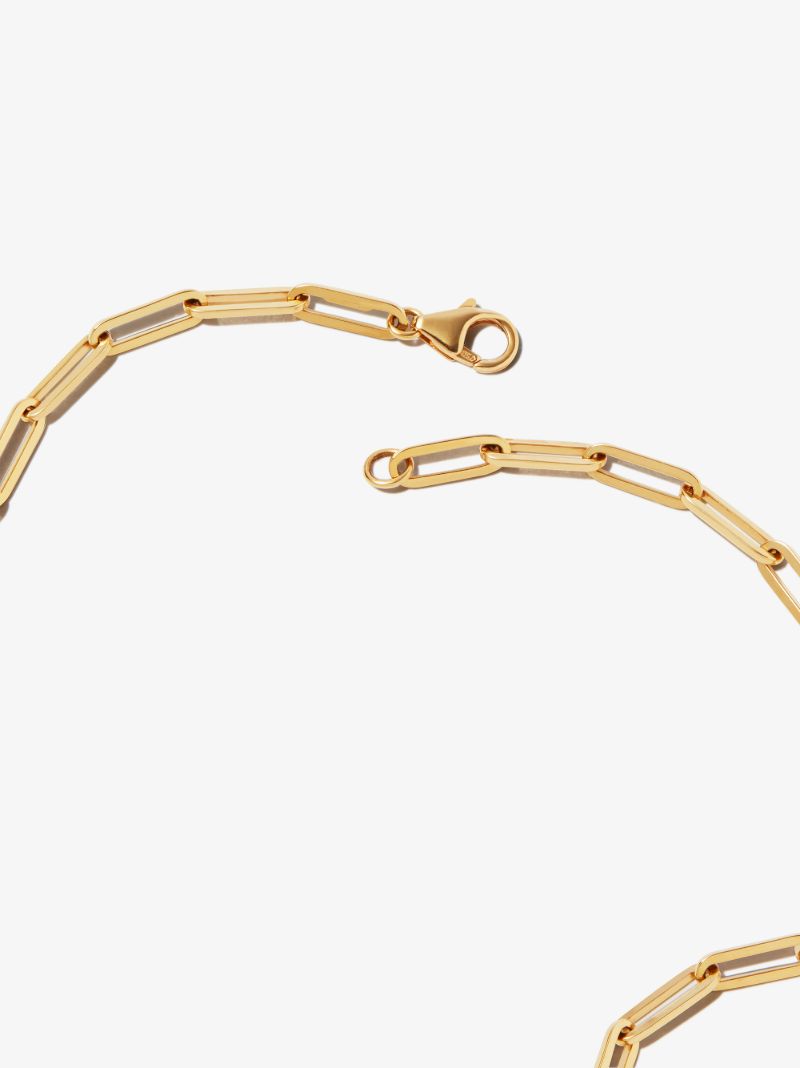 18k Yellow Gold Dream Strength Classic Fob Chain Diamond Necklace