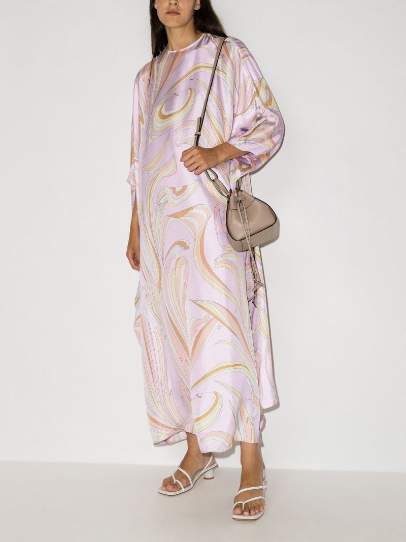 Vortici Print Silk Kaftan