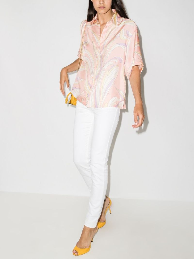 Vortici Print Silk Shirt