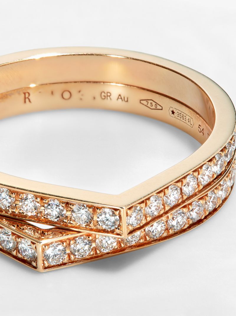 18k Rose Gold Antifer Diamond Ring