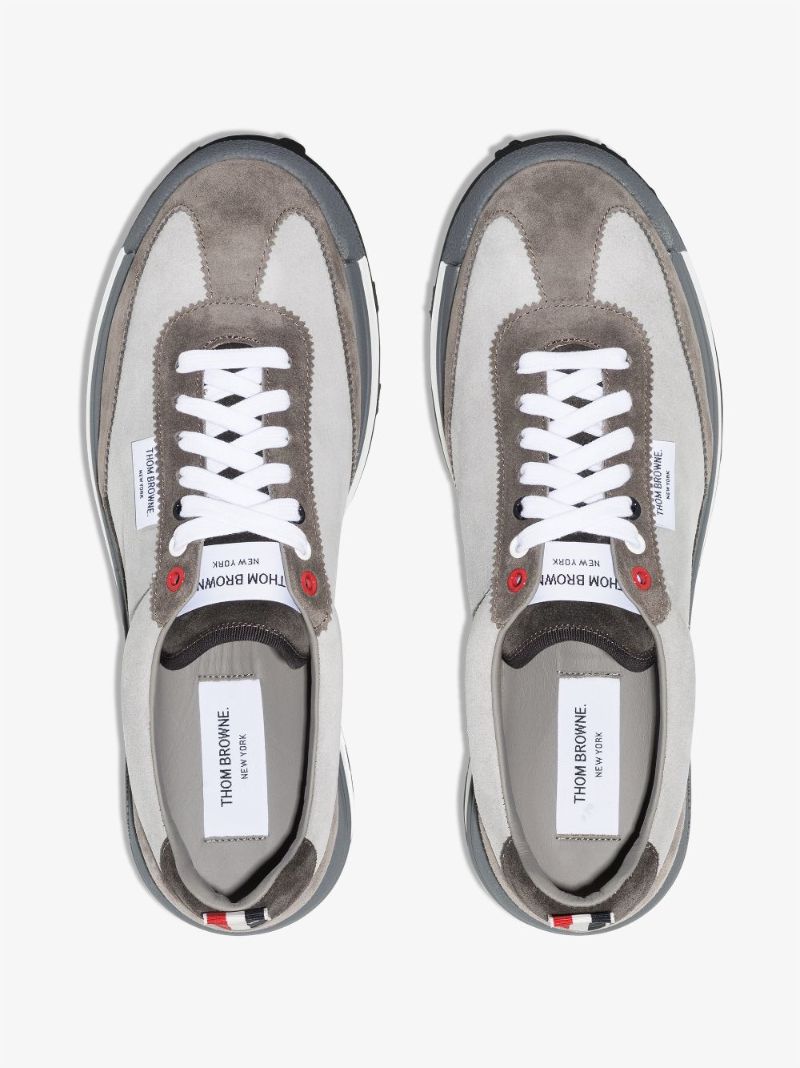Grey Tech Runner Suede Sneakers