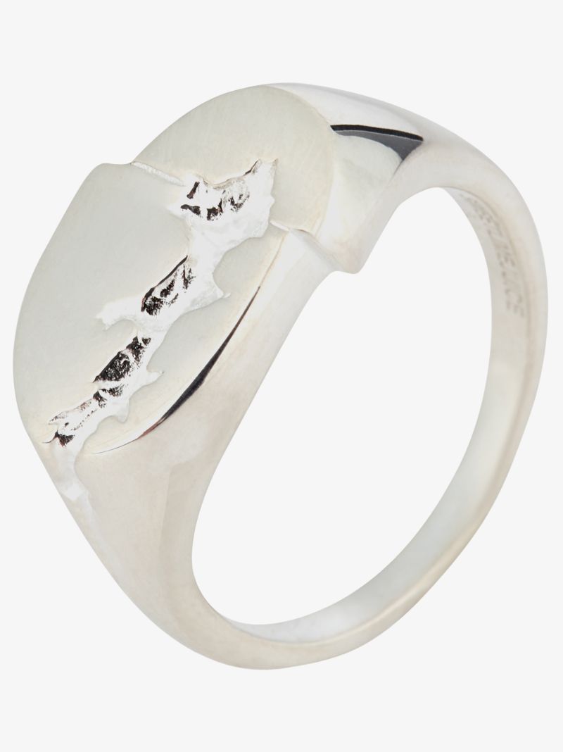 Sterling Silver Split Signet Ring
