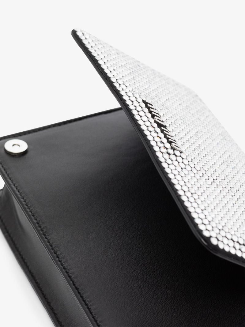 Black and Silver Starlight Embellished Clutch Bag