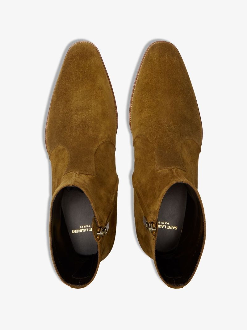 Brown Wyatt 40 Suede Chelsea Boots
