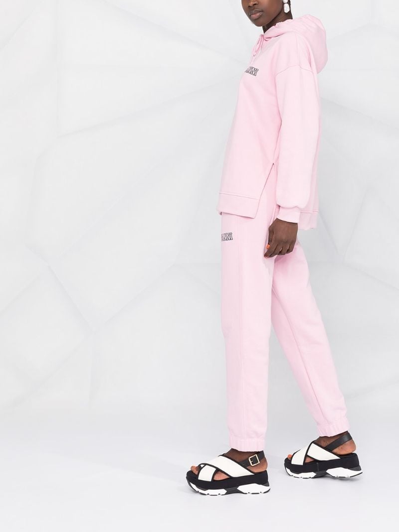 Pink Embroidered Logo Track Pants