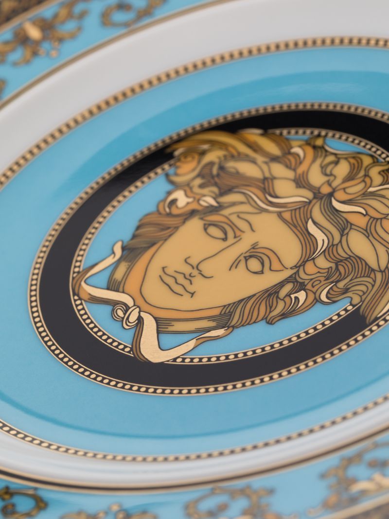 Blue Medusa Porcelain Dinner Plate