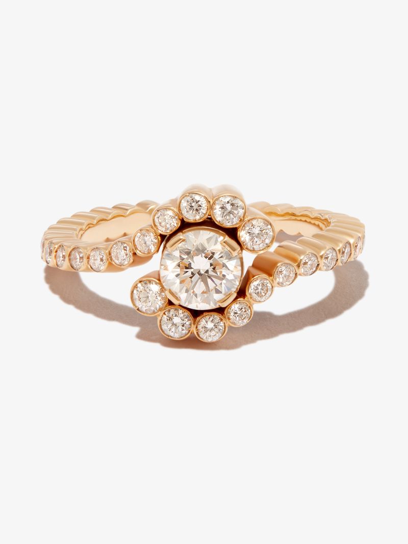 18k Yellow Gold Monica Diamond Ring